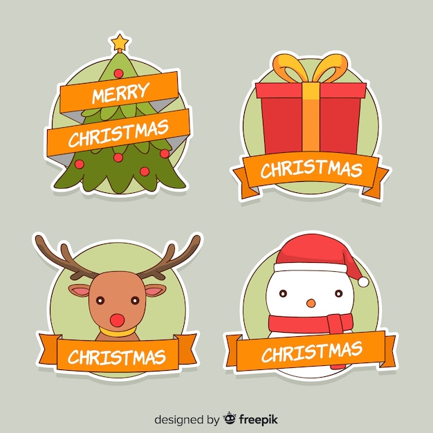 Christmas label set