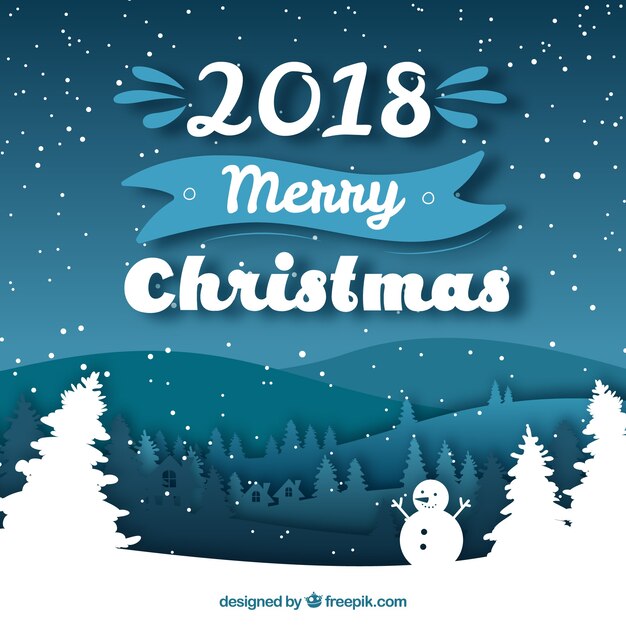 Christmas landscape background 