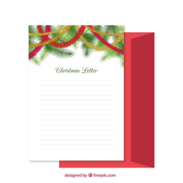 Christmas letter and red envelope