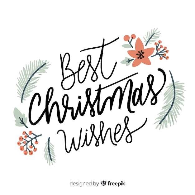 Free Vector christmas lettering