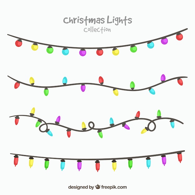 Free Vector christmas lights collection