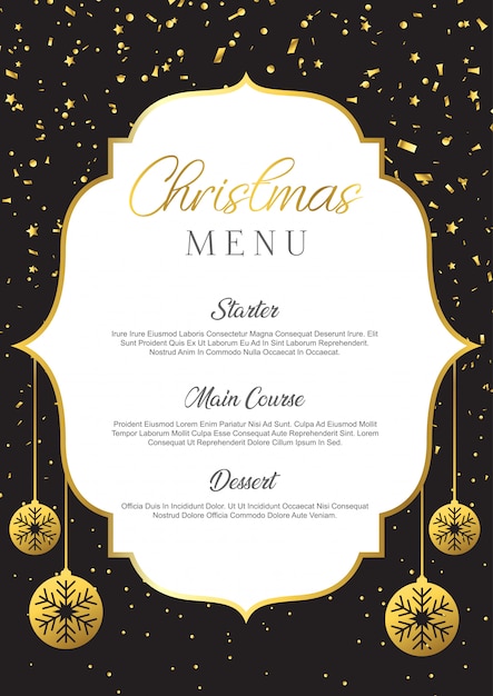 Christmas menu design