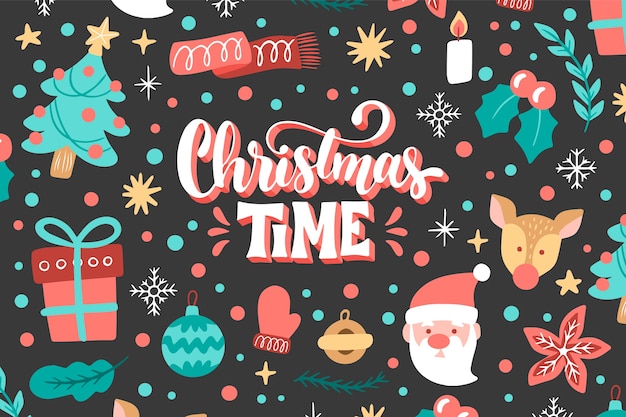 Christmas message lettering background