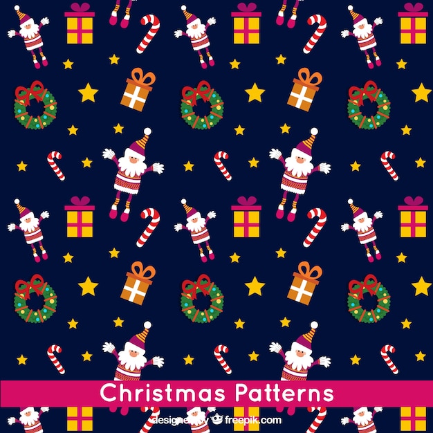 Christmas Navy Blue Pattern