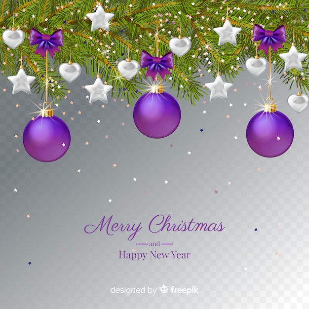 Free Vector christmas and new year transparent background