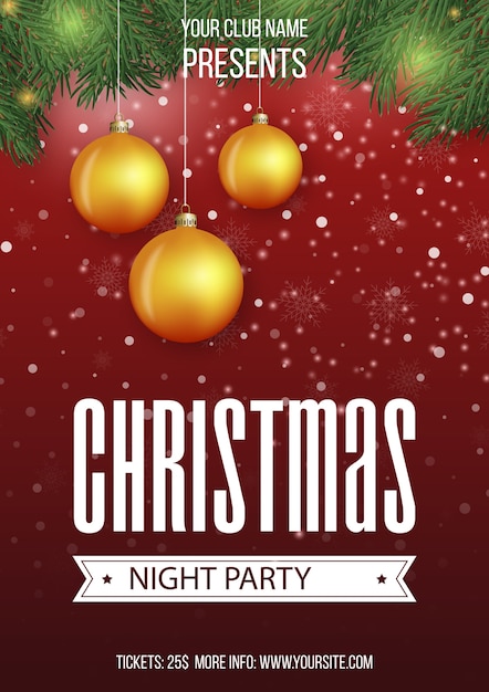 Christmas night party poster