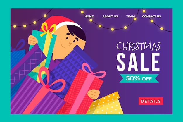 Christmas offer landing page template