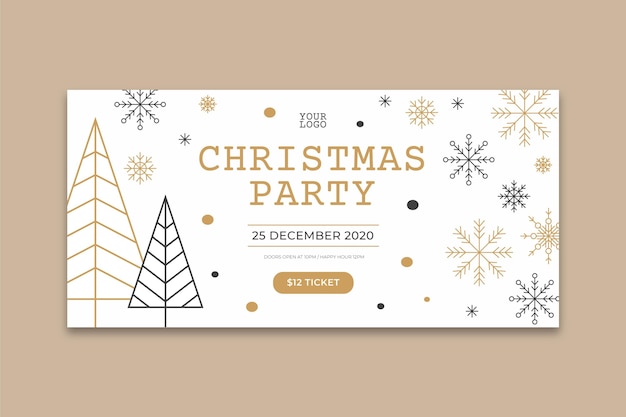 Christmas party banner template