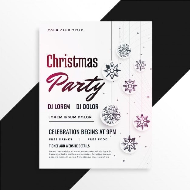 Christmas party festival flyer design