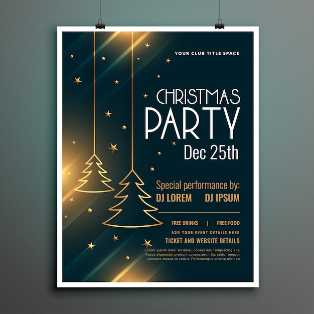 Christmas party flyer or poster template