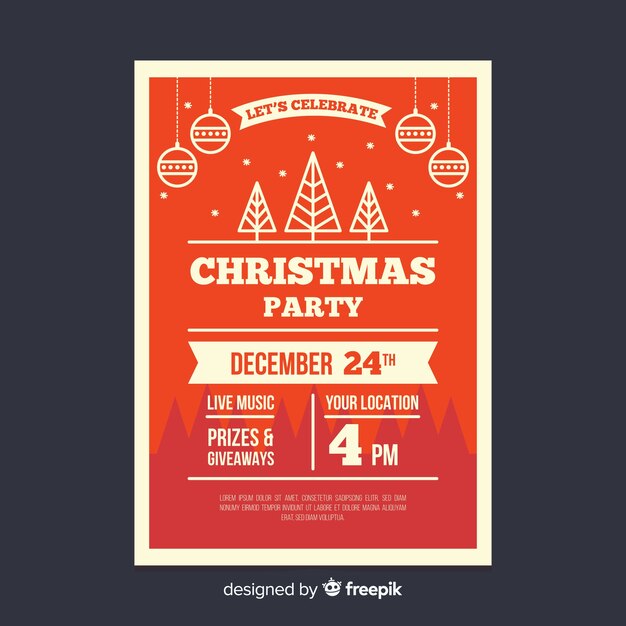 Christmas party flyer