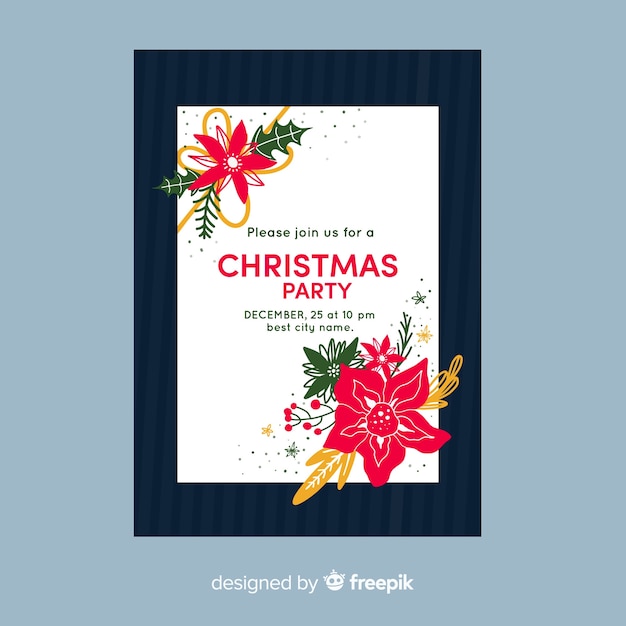 Christmas party invitation template