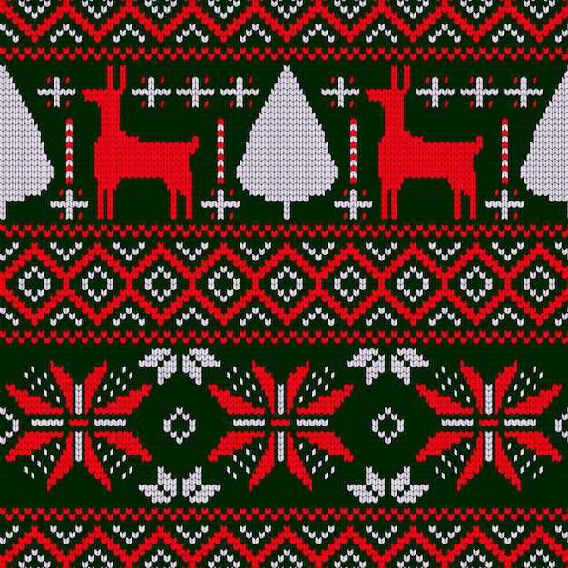 Christmas pattern in knitted design