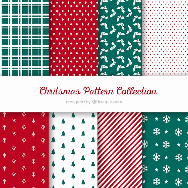 Christmas patterns set