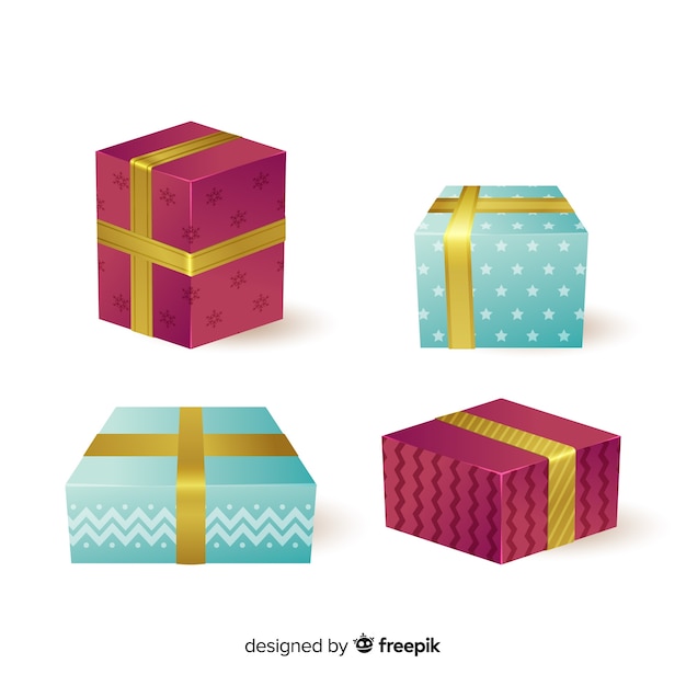 Free Vector christmas present collection