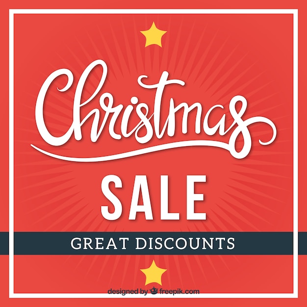 Christmas sale background in retro style