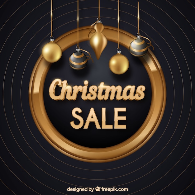 Christmas sale background in retro style