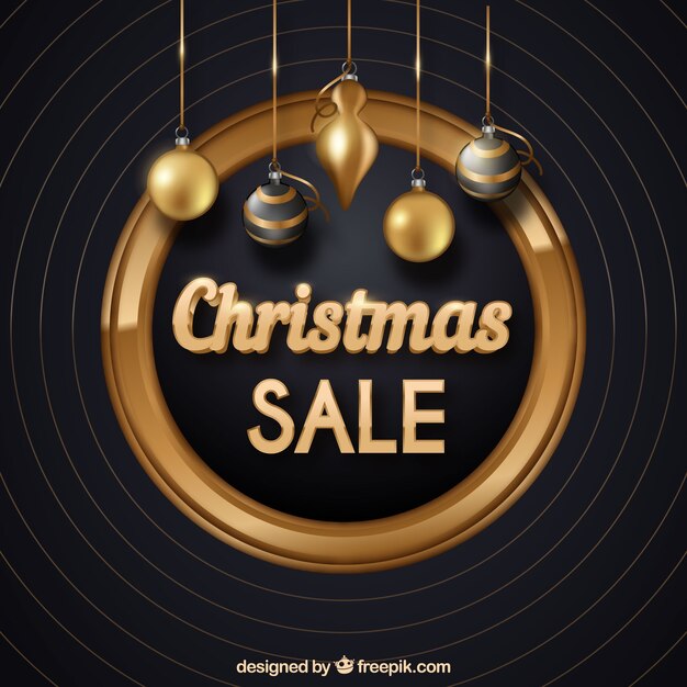 Christmas sale background in retro style