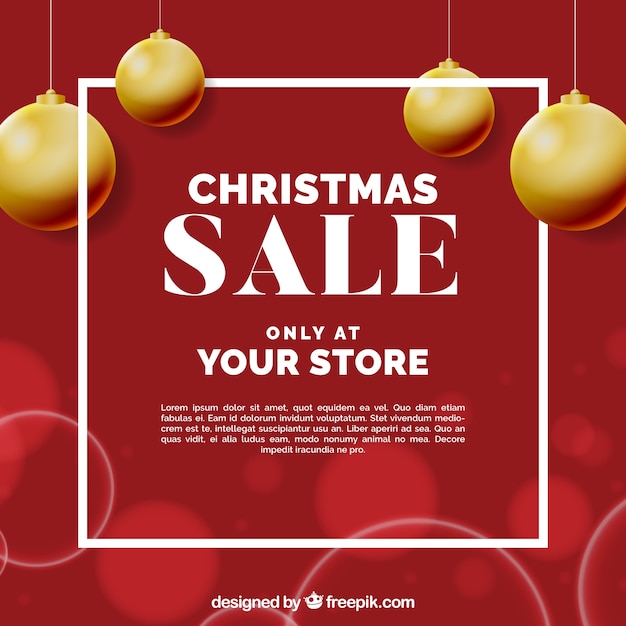 Christmas sale background in retro style