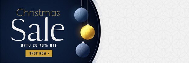 Christmas sale banner with text space