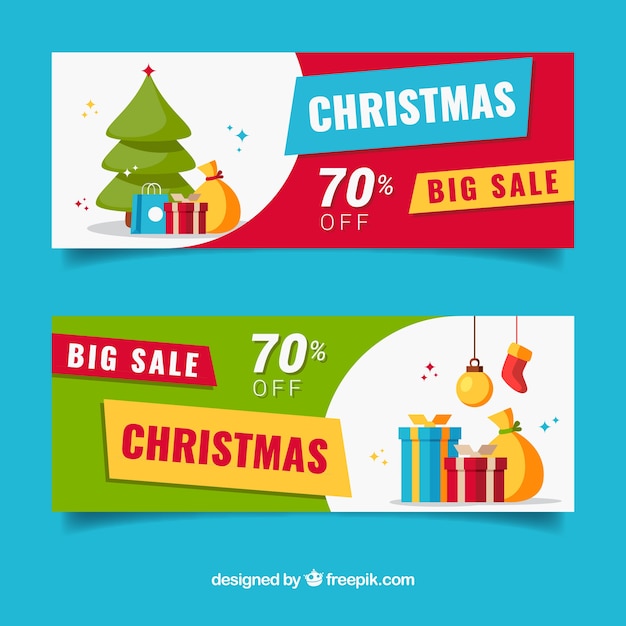 Christmas sale banners