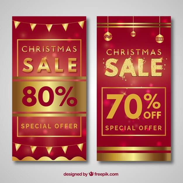 Christmas sale banners