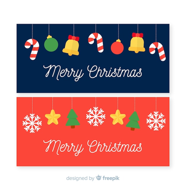 Free vector christmas sale banners