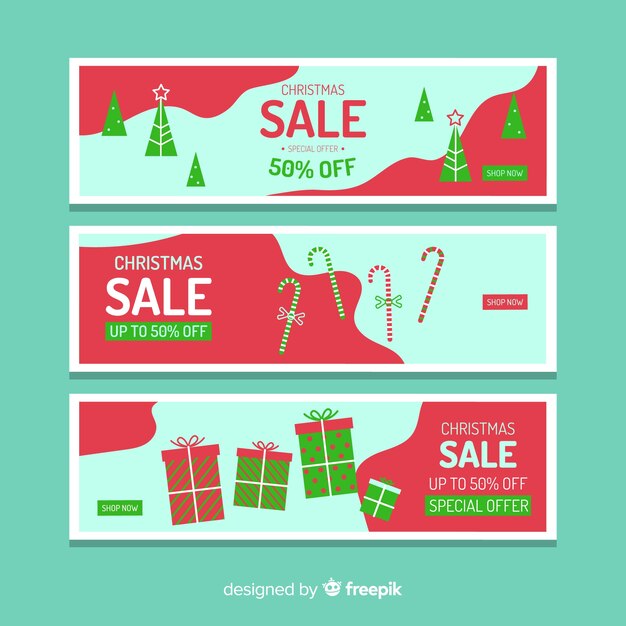 Christmas sale banners