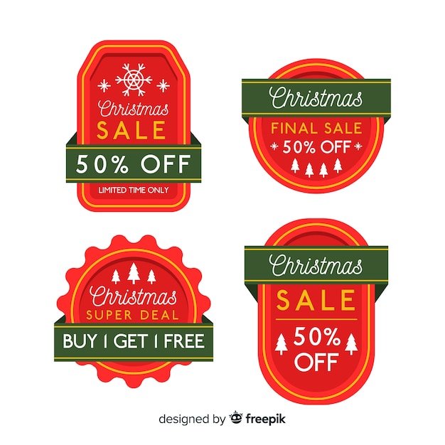 Christmas sale simple label pack