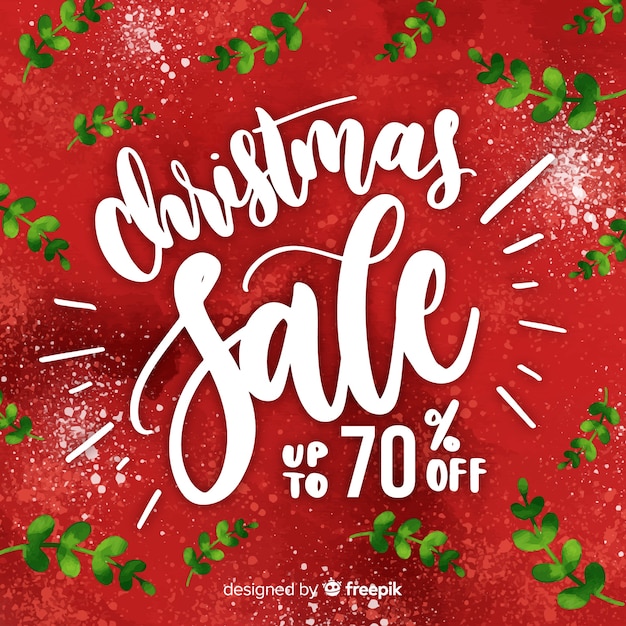 Free Vector christmas sales banner