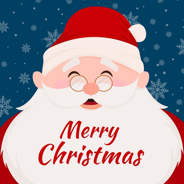 Christmas santa claus character with lettering