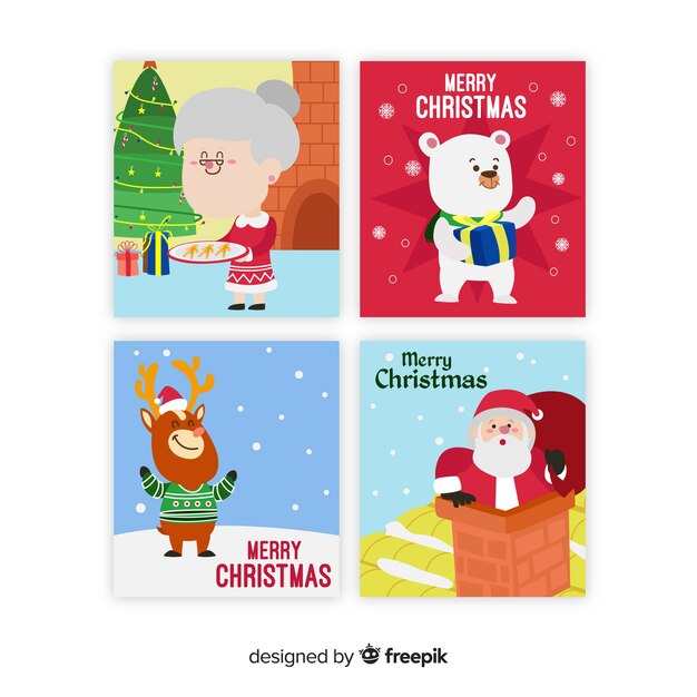 Christmas scenes cards collection