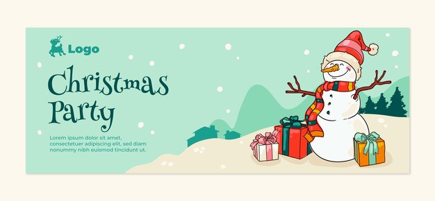 Christmas season celebration social media cover template