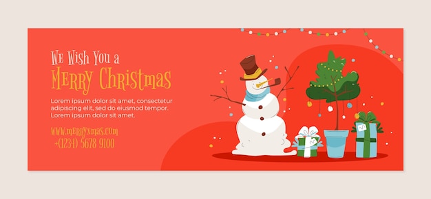 Christmas season celebration social media cover template