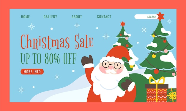 Christmas season landing page template