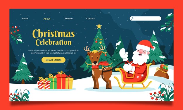 Christmas season landing page template