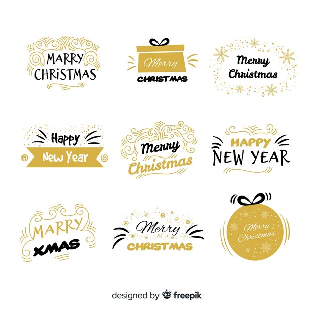 Christmas simple label pack