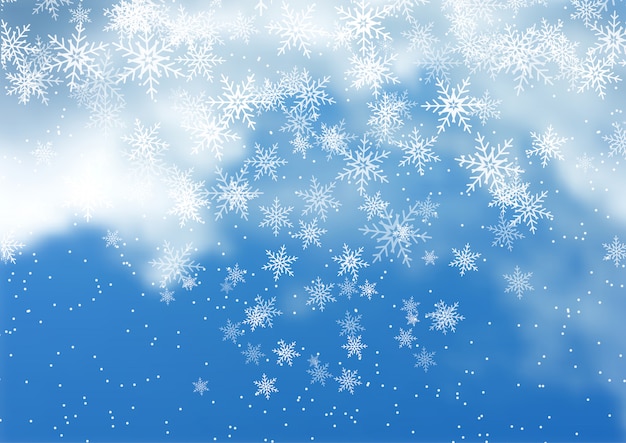 Christmas snow background