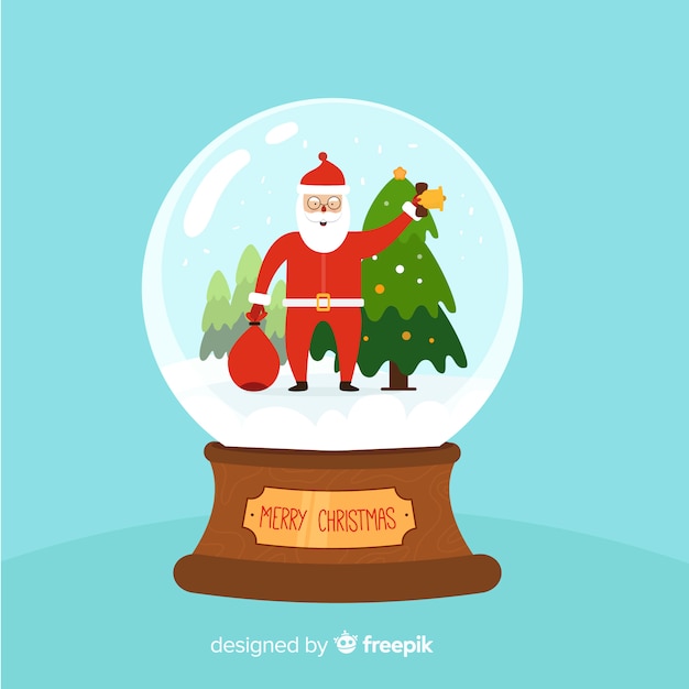 Christmas snowball globe background