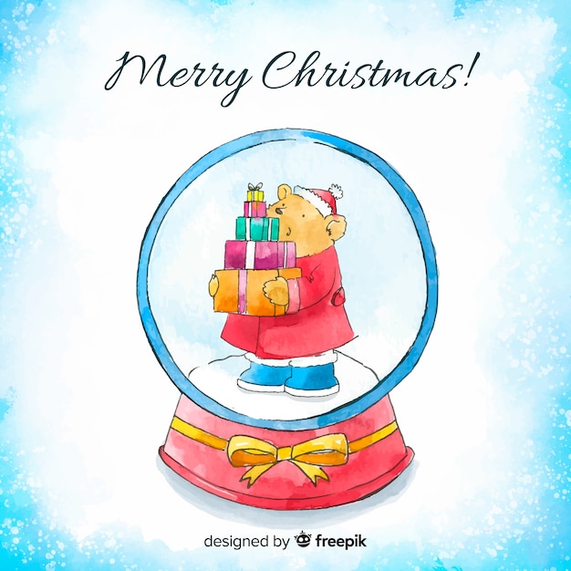 Free vector christmas snowball globe