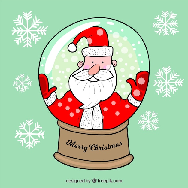 Free vector christmas snowglobe background