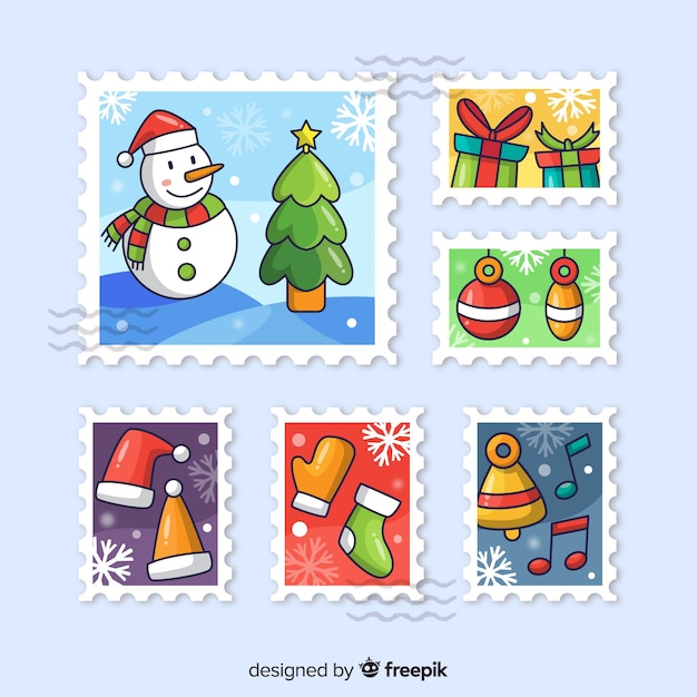 Christmas stamp collection