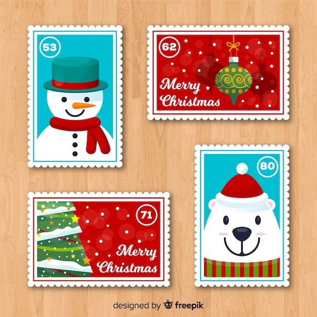 Christmas stamp collection