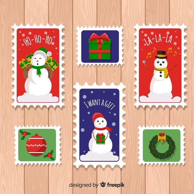 Christmas stamp collection