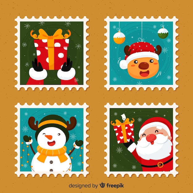 Christmas stamp collection