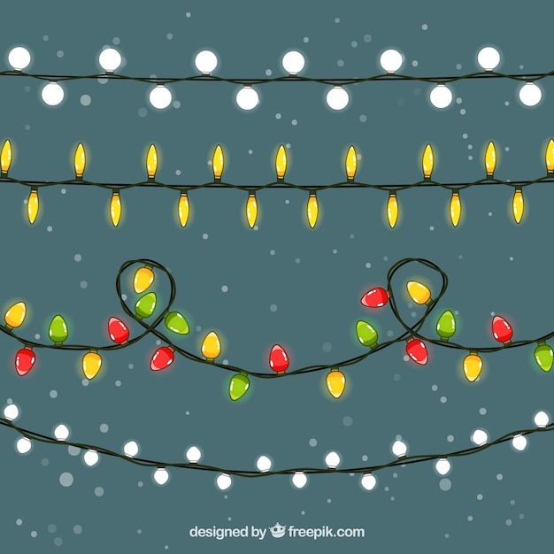 Free Vector christmas string lights