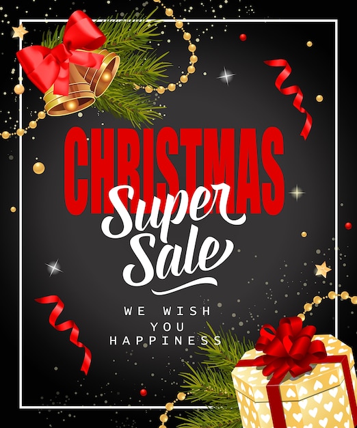 Christmas Super Sale Lettering