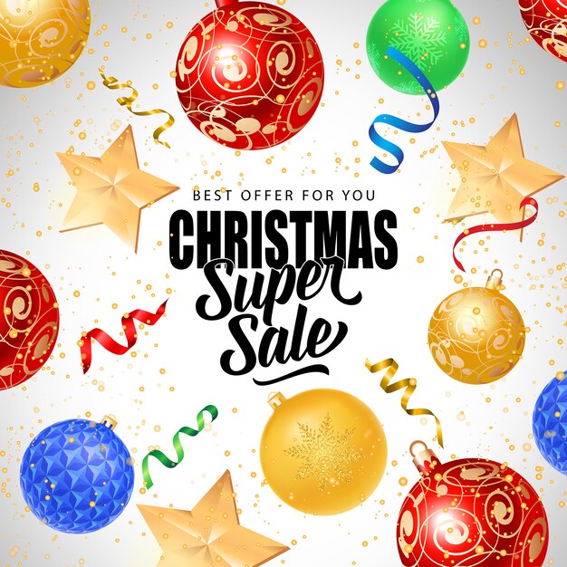 Christmas Super Sale Lettering