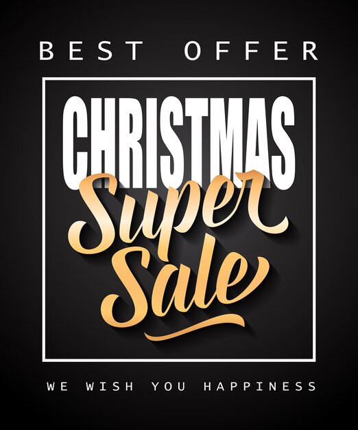 Christmas Super Sale Lettering