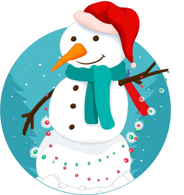 Christmas theme with snowman